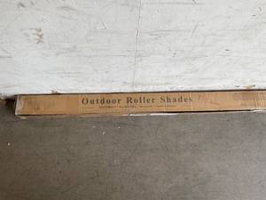 lot 220 image: 6 x 6 ft. Gray Outdoor Roller Shade