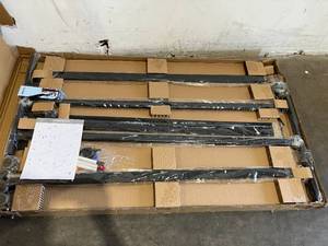 lot 182 image: TANKEE Mobile Black Dry Erase Double Sided Whiteboard Easel on Wheels