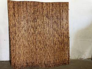 lot 184 image: Radiance Cocoa Bamboo Outdoor Roller Shades for Porch or Patio