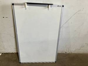 lot 188 image: VIZ-PRO Magnetic Portable Dry Erase Board with Silver Aluminium Frame and Easel Tripod Stand