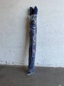 lot 262 image: 6.5 x 10 ft. Navy Blue Patio Umbrella with LED Lights