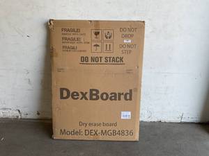 lot 270 image: DexBoard 48 x 36 inch Magnetic Dry Erase Board with Aluminum Frame