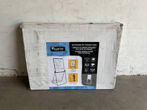 lot 280 image: Quartet 70 inch High Adjustable 27 x 34 inch Black WhiteboardFlip Chart Holder Easel