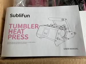 lot 284 image: Sublifun Pink Sublimation Straight Skinny Tumbler Mug Heat Press Machine