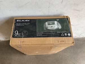 lot 17 image: Elkay Signature Plus Undermount Stainless Steel 24 in. Rounded Single Bowl Kitchen Sink