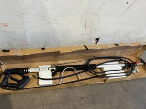 lot 312 image: M MINGLE 20 ft. Telescoping 4000 PSI Pressure Washer Wand with 2 Extension Wands, 5 Spray Nozzle Tips, 2 Couplers and Support Belt