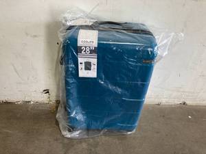 lot 328 image: Coolife 28 inch Expandable Caribbean Blue Suitcase