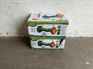 lot 31 image: LOT OF 2. Scotts 16 in. Manual Walk Behind Push Reel Lawn Mower