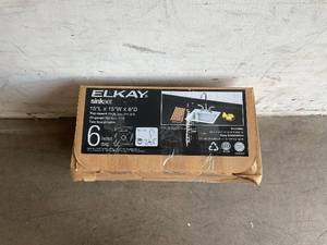 lot 32 image: Elkay 15 in. Drop-in Single Bowl 20 Gauge Stainless Bar Sink with Faucet and Strainer Basket