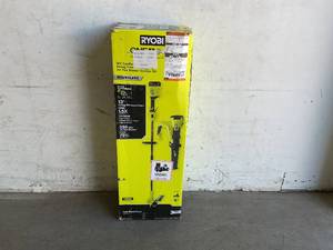 lot 40 image: Ryobi ONE HP 18V Brushless Cordless Battery String Trimmer and Leaf Blower Combo Kit with 4.0 Ah Battery and Charger