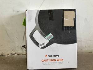 lot 57 image: Solo Stove Large Cast Iron Wok Top Stir Fry Pan