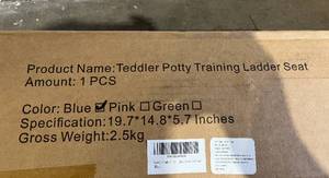 lot 75 image: GrowthPic Light Blue Toddler Potty Training Ladder Seat