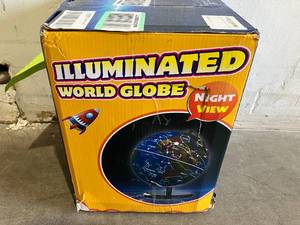 lot 81 image: Waldauge 9 in. LED Constellation Illuminated Night Light World Globe with Stand