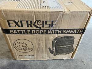 lot 82 image: Perantlb Battle Rope with Wear-Resistant Nylon Protective Sleeve Fitness Exercise Rope