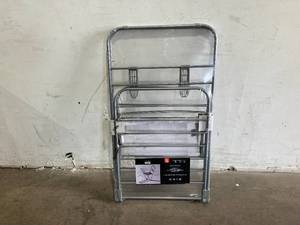 lot 93 image: BINO Silver Gullwing Collapsing Foldable Laundry Drying Rack