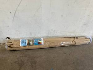 lot 96 image: Blissun 9 ft. Tan Outdoor Market Patio Umbrella with Push Button Tilt and Crank