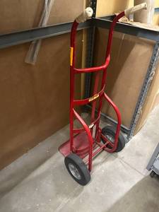 lot 28 image: 2 Wheel Hand Cart Red