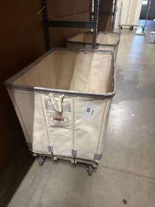 lot 31 image: Large Fabric Rolling Bin Dandux 40x28x30