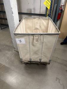 lot 38 image: Large Fabric Rolling Bin Dandux 40x28x30