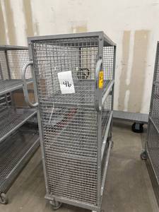 lot 46 image: 4 Tier Rolling Cart Grey 53wx62hx20d