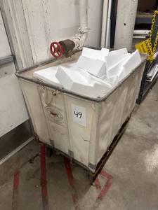 lot 49 image: Large Fabric Rolling Bin Dandux 40x28x30