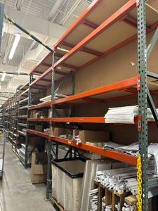 lot 63 image: Pallet Racking 2ftx8ft 3 Uprights 18 Beams 9 Platforms