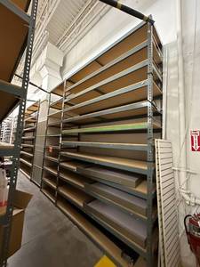 lot 69 image: Light Duty Racking 10 4Ft Shelves 12 8Ft Shelves