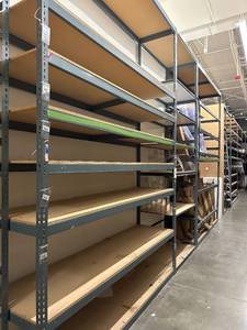 lot 78 image: Light Duty Racking 1 4Ft Section (7 Shelves) 1 8Ft Section (8 Shelves)