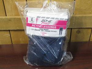 lot 19 image: 2 Pairs - Zone Pro Active Leggings - Navy Blue - Size 2X