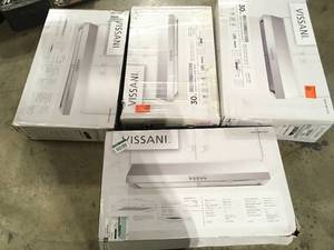 Lot of Assorted Vissani  Under Cabinet Range Hood in Stainless Steel Varius Models and Conditions Customer Returns See Pictures