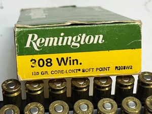lot 43 image: (20) Rounds Remington .308 180grain Core-Lokt SP