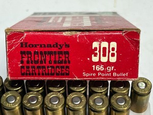 lot 44 image: (20) Rounds Frontier .308 165grain Spire Point Bullet