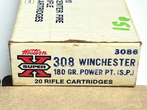 lot 51 image: (20) Rounds Of Winchester .308 180grain Power Point SP