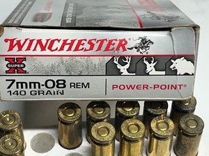 lot 67 image: (18) Rounds Of Winchester 7mm-08-REm 140grain Power-Point