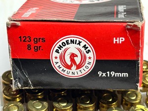lot 112 image: (50) Rounds Of Pheonix-MS 9mm-Luger 123grain JHP