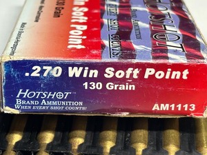 lot 56 image: (20) Rounds Of .270-Winchester 130grain FMJ