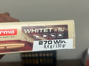 lot 2 image: (20) Rounds Of Norma Whitetail .270-Winchester 130grain Soft Point