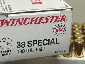 lot 16 image: (50) Rounds Of Winchester .38-Special 130grain FMJ