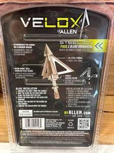lot 1 image: Lot of 2(3 packs) Velox Steel Ion Broadheads