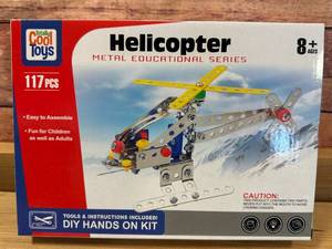 lot 28 image: 117pc Helicopter Metal Erector Toy Set
