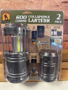 lot 35 image: New 2 Pack Collapsible Camping Lantern Set