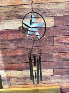 lot 48 image: New Red, White, Blue Windchimes