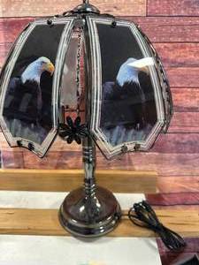 lot 58 image: American Eagle Lamp 21 Inches Tall
