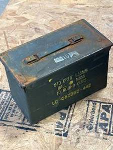 lot 72 image: Genuine Military .50 Cal Ammo Can  Box