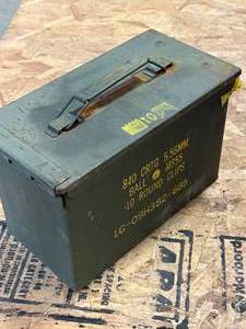 lot 75 image: Genuine Military .50 Cal Ammo Can  Box