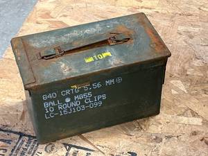 lot 77 image: Genuine Military .50 Cal Ammo Can  Box