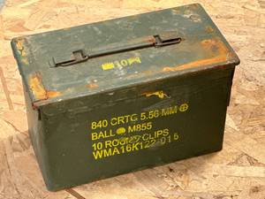 lot 81 image: Genuine Military .50 Cal Ammo Can  Box