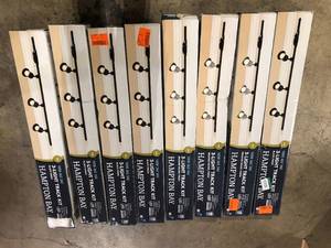 lot 37 image: Lot of  Hampton Bay Flared Black 3-Light Integrated LED Linear Track Step Head  Customer Returns See Pictures