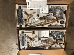 lot 41 image: 2 Lots of  MOEN Align Single-Handle Smart Touchless Pull Down Sprayer Kitchen Faucet with Voice Control and Power Clean in Brushed Gold Customer Returns See Pictures