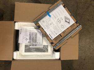 lot 3 image: Panasonic WhisperFit DCLED, Pick-A-Flow 50,80,110 CFM ENERGY STAR Quiet Ceiling Bathroom Exhaust Fan, Flex-Z Fast Install Bracket Customer Returns See Pictures